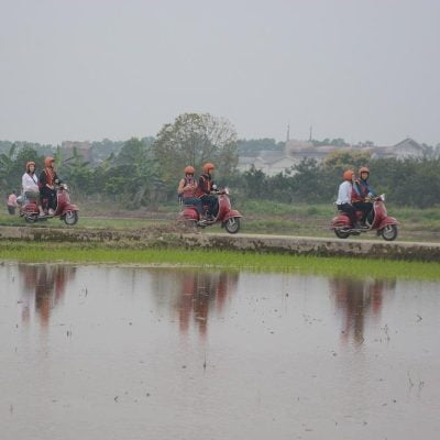 “Escape the city hum and ride into a peaceful world of open fields, village footpaths, and lush green landscapes.”