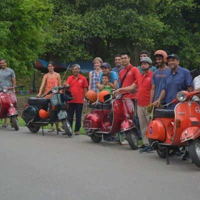 “City lights, local bites, Vespa sights.”